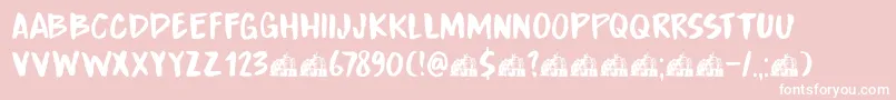 DkBoardingHouseIii Font – White Fonts on Pink Background