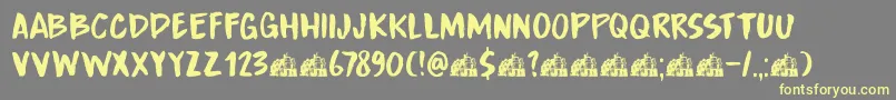 DkBoardingHouseIii Font – Yellow Fonts on Gray Background