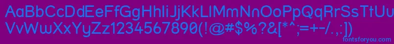 StreetPlain Font – Blue Fonts on Purple Background