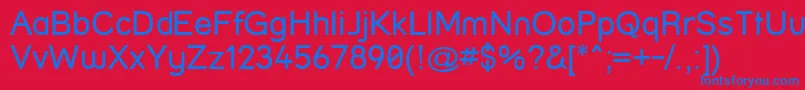 フォントStreetPlain – 赤い背景に青い文字