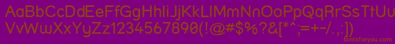 StreetPlain-fontti – ruskeat fontit violetilla taustalla
