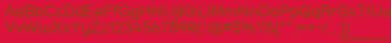 StreetPlain-fontti – ruskeat fontit punaisella taustalla
