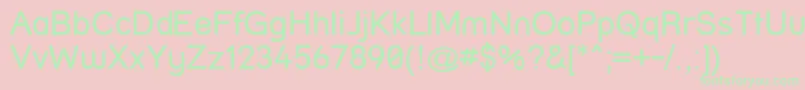 StreetPlain Font – Green Fonts on Pink Background