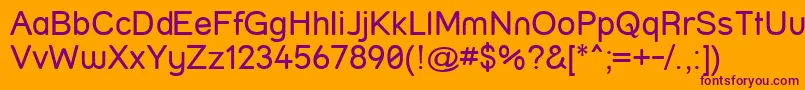 StreetPlain Font – Purple Fonts on Orange Background
