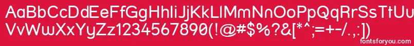 StreetPlain-fontti – valkoiset fontit punaisella taustalla