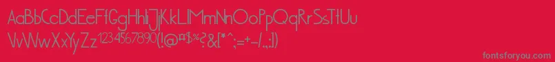 Bus201PortugalMuenchen Font – Gray Fonts on Red Background