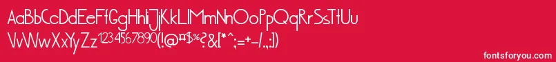 Bus201PortugalMuenchen Font – White Fonts on Red Background