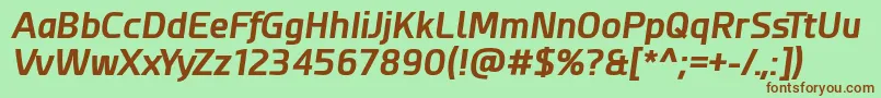 EsphimereBoldItalic Font – Brown Fonts on Green Background