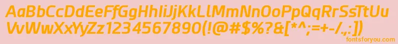 EsphimereBoldItalic Font – Orange Fonts on Pink Background