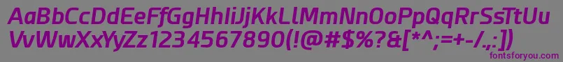 EsphimereBoldItalic-fontti – violetit fontit harmaalla taustalla