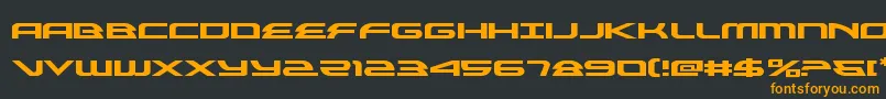 フォントAlexisv3expand – 黒い背景にオレンジの文字