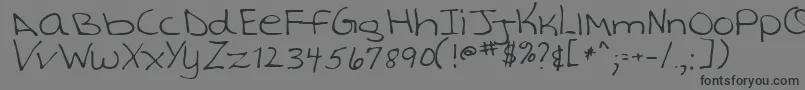 TashaRegular Font – Black Fonts on Gray Background