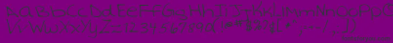 TashaRegular Font – Black Fonts on Purple Background