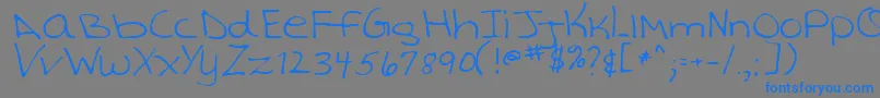 TashaRegular Font – Blue Fonts on Gray Background