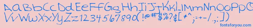 Шрифт TashaRegular – синие шрифты на розовом фоне