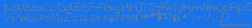 TashaRegular Font – Gray Fonts on Blue Background