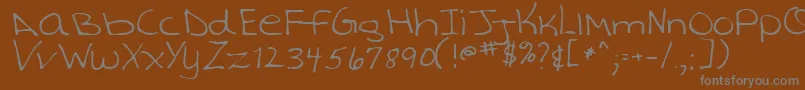Шрифт TashaRegular – серые шрифты на коричневом фоне