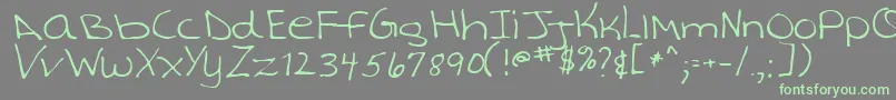 TashaRegular Font – Green Fonts on Gray Background