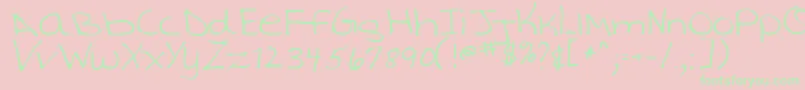 TashaRegular Font – Green Fonts on Pink Background