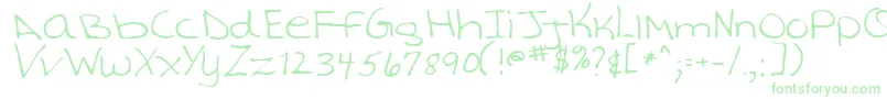 TashaRegular-Schriftart – Grüne Schriften auf weißem Hintergrund