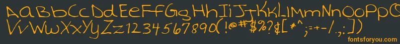 Шрифт TashaRegular – оранжевые шрифты на чёрном фоне