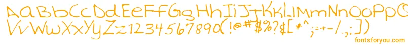 TashaRegular Font – Orange Fonts on White Background