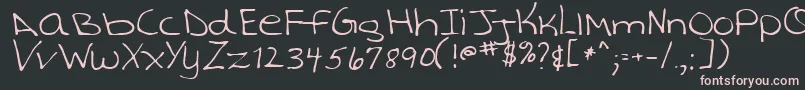 TashaRegular Font – Pink Fonts on Black Background