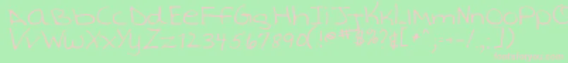 TashaRegular Font – Pink Fonts on Green Background