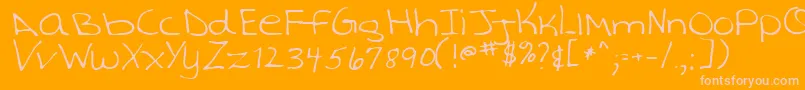 TashaRegular Font – Pink Fonts on Orange Background