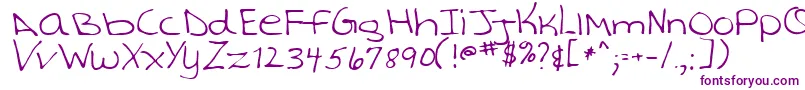 Шрифт TashaRegular – фиолетовые шрифты на белом фоне