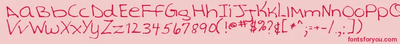 Шрифт TashaRegular – красные шрифты на розовом фоне