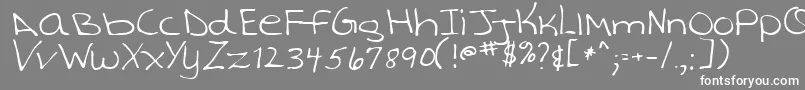 TashaRegular Font – White Fonts on Gray Background