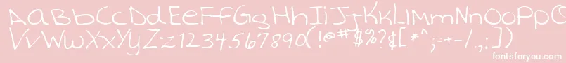 TashaRegular Font – White Fonts on Pink Background