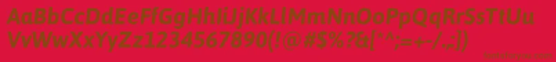 AsapBolditalic Font – Brown Fonts on Red Background