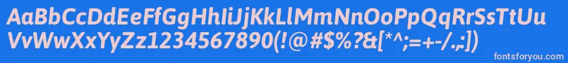 AsapBolditalic Font – Pink Fonts on Blue Background