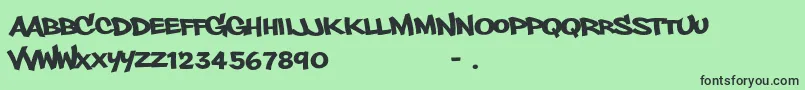 PhillysansRegular Font – Black Fonts on Green Background