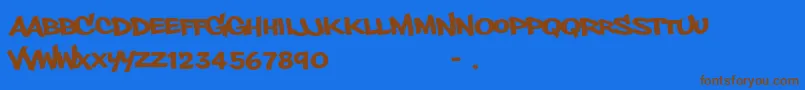 PhillysansRegular Font – Brown Fonts on Blue Background