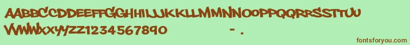 PhillysansRegular Font – Brown Fonts on Green Background
