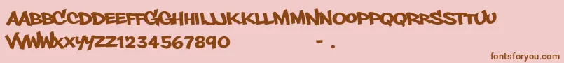 PhillysansRegular Font – Brown Fonts on Pink Background