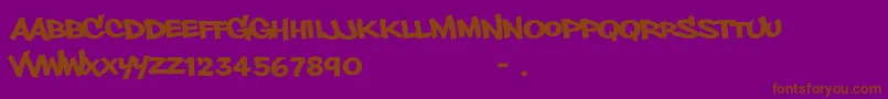 PhillysansRegular Font – Brown Fonts on Purple Background