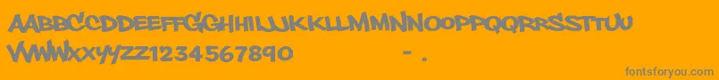 PhillysansRegular Font – Gray Fonts on Orange Background