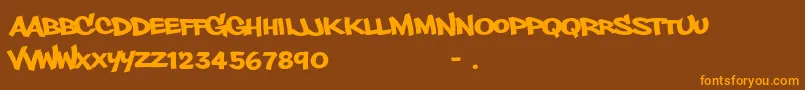 PhillysansRegular Font – Orange Fonts on Brown Background