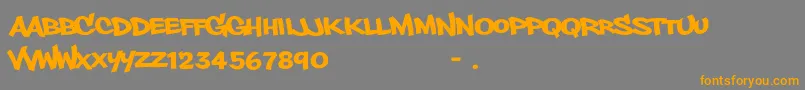 PhillysansRegular-fontti – oranssit fontit harmaalla taustalla