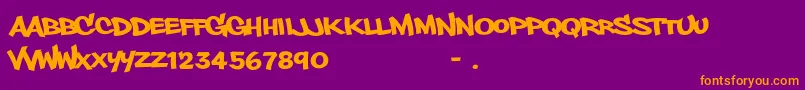 PhillysansRegular Font – Orange Fonts on Purple Background