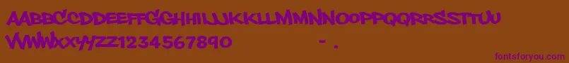 PhillysansRegular Font – Purple Fonts on Brown Background