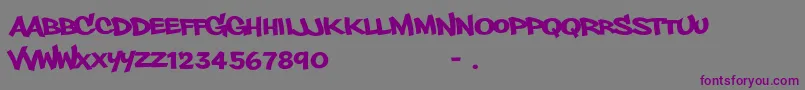 PhillysansRegular Font – Purple Fonts on Gray Background