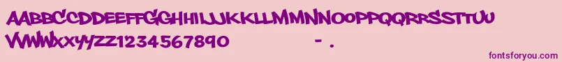 PhillysansRegular Font – Purple Fonts on Pink Background