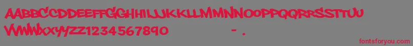PhillysansRegular Font – Red Fonts on Gray Background