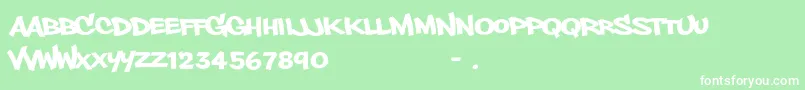 PhillysansRegular Font – White Fonts on Green Background