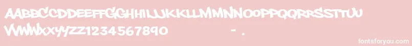 PhillysansRegular Font – White Fonts on Pink Background